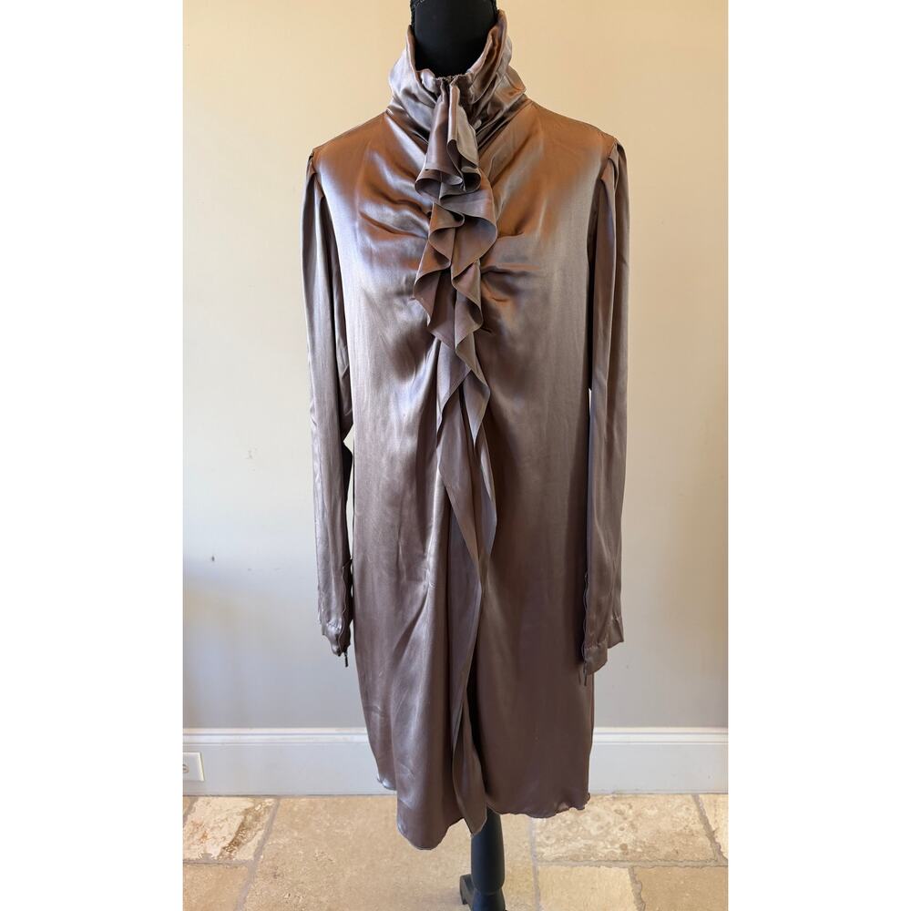 Gold Hawk Silk Dress